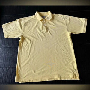 Callaway Golf Sport Polo Shirt Short Sleeve Yellow Mens Size L Solid Large